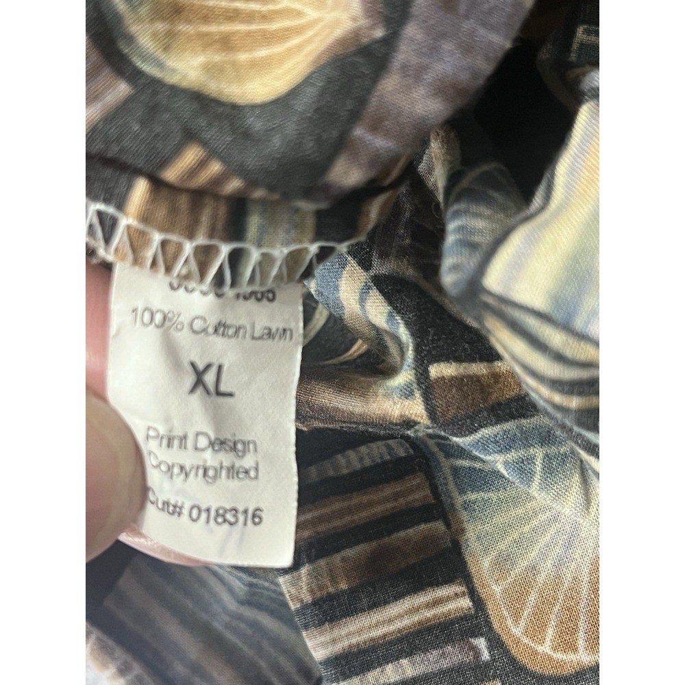 Tori Richard‎ Shirt Mens XL Cotton Lawn Abstract Button Up Short Sleeve Hawaii - Picture 7 of 8